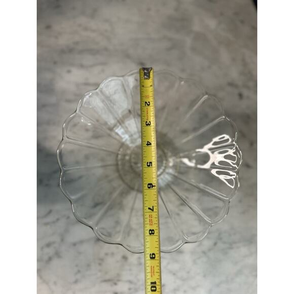 Vintage Colonial Style Paneled Glass Footed Serving Dish Bowl Imperial Glass ? - Picture 9 of 12